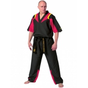 Kickbox oblek ELITE černo-červeno-žlutý