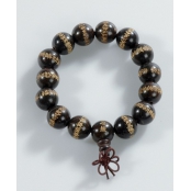 Shaolin náramek s ornamenty černý