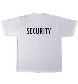 Bílé tričko SECURITY