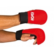 KWON rukavice volný palec červené