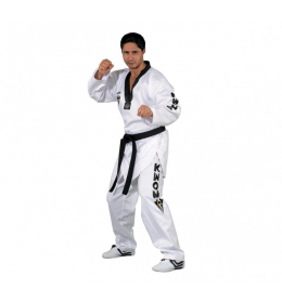 Dobok na taekwondo KWON STARFIGHTER černá klopa, nápis KWON