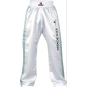 Saténové kalhoty KICKBOXING bílé